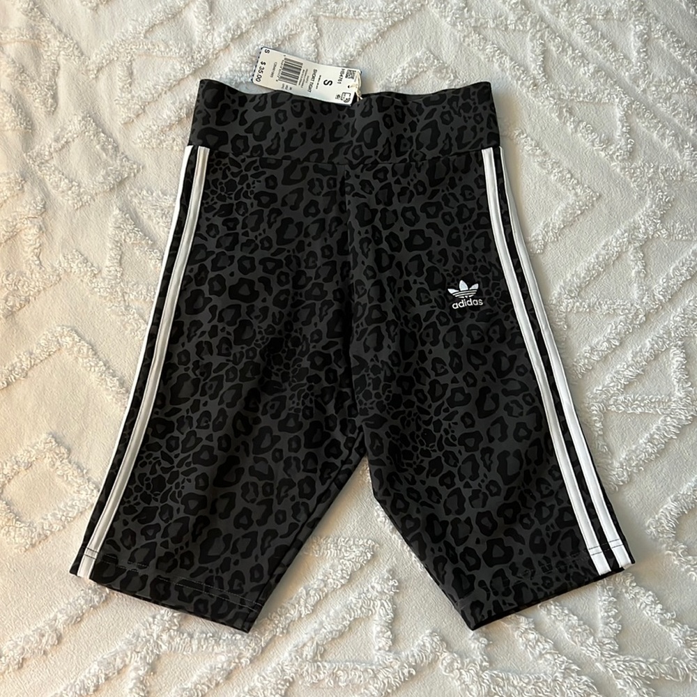 Adidas Short Tights Multicolorblack , Size Small | Color: cheetah gray/black